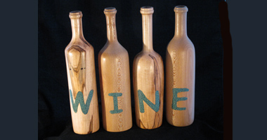 wine bottle display